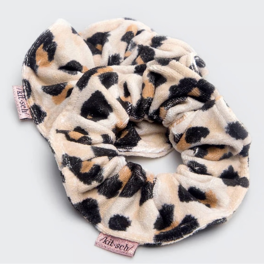 Kitsch Microfiber Quick-Dry Towel Scrunchies 2pc - Leopard (New W/ Tags)